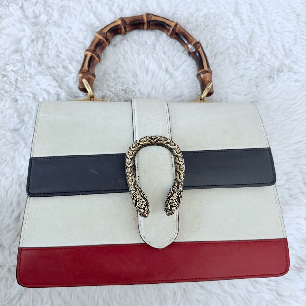 Gucci bamboo top handle bag with strap !!